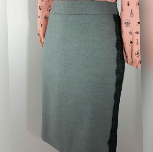 Ann Taylor LOFT gray pencil skirt - Picture 1 of 4